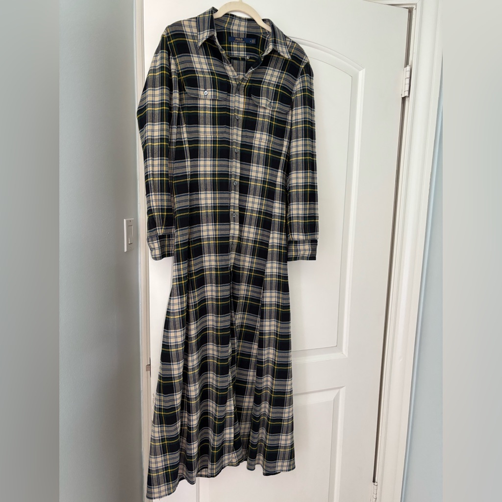 Ralph Lauren Plaid Long Sleeve Dress